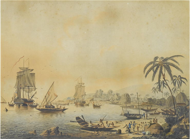 Picture Of Hms Resolution And Discovery In Tahiti