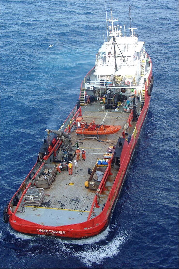 Picture Of Offshore Gas Platform Support Vessel OMS Voyager