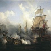 Picture Of Ships At The Battle Of Trafalgar 1805