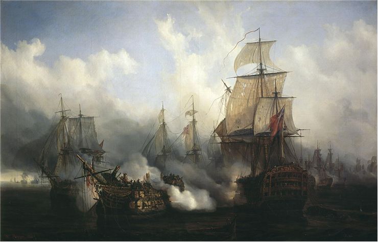 Picture Of Ships At The Battle Of Trafalgar 1805