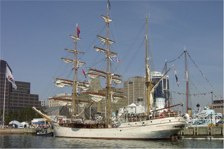 Picture Of Tall Ships In The Harbour