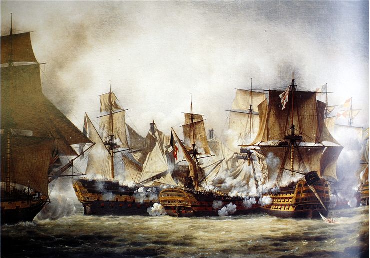 Picture Of The Battle Of Trafalgar In 1805