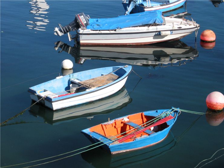 Picture Of Traditional Boats In The Fishing Port